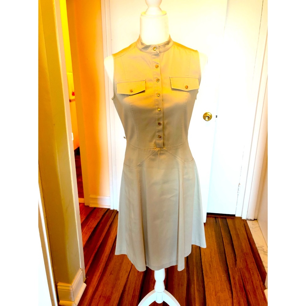 Calvin Klein sleeveless coat dress, cotton